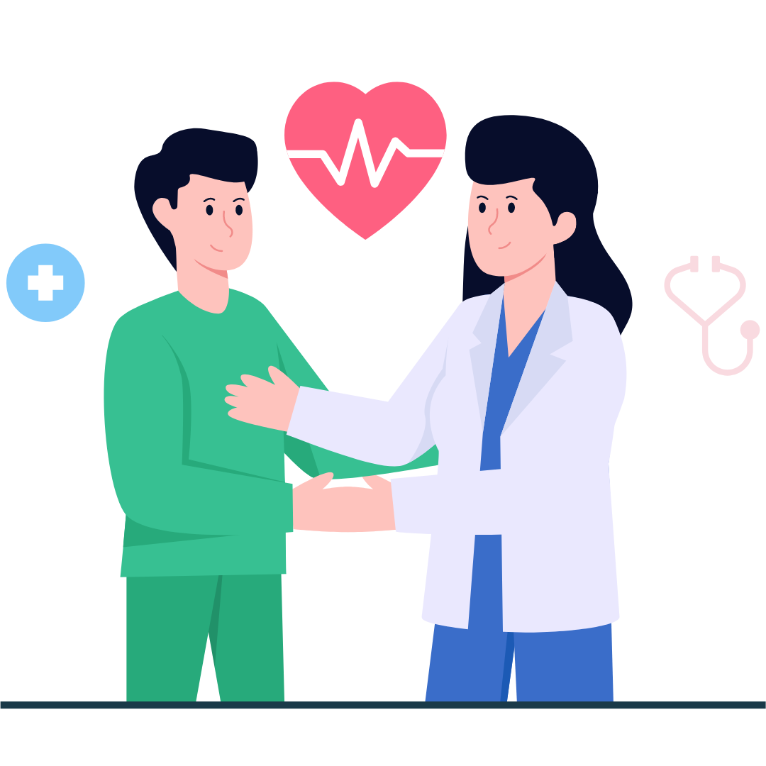 cardiac clinic staff illustration